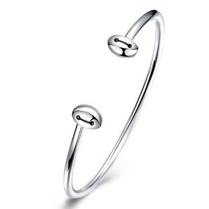 silver-tone fine opening cuff bracelet
